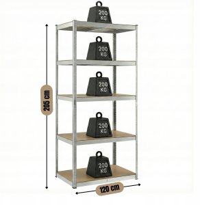 Regał metalowy magazynowy 150x75x30 cm 3