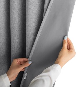 Zasłona blackout 100% CORITA stalowa 140x270 taśma wave RESTILO 8