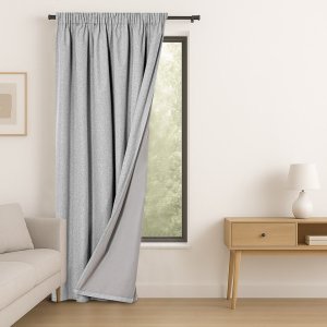 Zasłona blackout 100% CORITA szara 140x250 taśma wave RESTILO 3