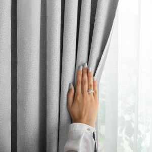 Zasłona blackout 100% CORITA szara 140x250 taśma wave RESTILO 4