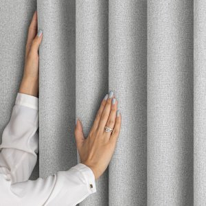 Zasłona blackout 100% CORITA szara 140x250 taśma wave RESTILO 6