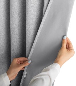 Zasłona blackout 100% CORITA szara 140x250 taśma wave RESTILO 8