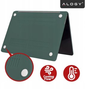 Etui Alogy Etui do Apple Macbook Air 15 2023-2025 (M2/M3/M4) - matowa obudowa ochronna, lekka i odporna - AirGuard Zielo 3