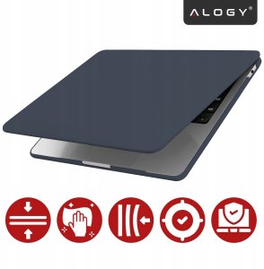 Etui do Apple Macbook Air 13.6 2022-2025 (M2/M3/M4) - elastyczna, matowa obudowa ochronna, lekka i odporna - Alogy AirGuard Gra 2