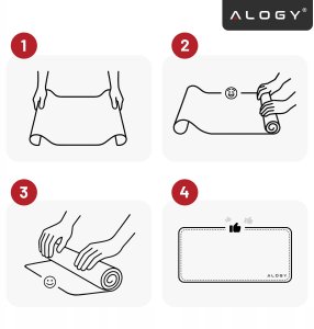 Alogy Podkładka na biurko 10050 cm - antypoślizgowa mata ochronna z eleganckiej PU, pod mysz i klawiaturę, stylowa i trwała 2