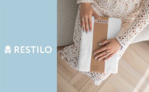Zasłona do salonu VALETA len 140x270 na taśmie biała Restilo 2