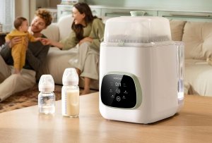 Momcozy Myjka do butelek sterylizacja parowa suszenie 19-min cykl 3