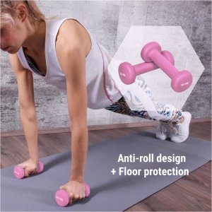 Zestaw 2x 0,5 kg hantle hantelki ciężarki fitness 3