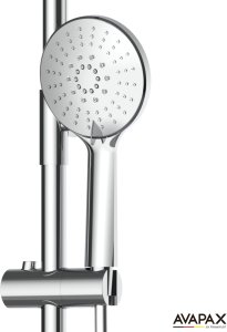 Deszczownica z baterią prysznicowo wannową trzyfunkcyjną Ruchoma wylewka baterii. Kolor chrom 8