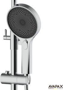 Deszczownica z baterią prysznicową dwufunkcyjną, kolor chrom 8