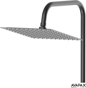 Deszczownica z baterią prysznicową termostatyczną dwufunkcyjną, Kolor: czarny 7