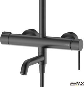 Deszczownica z baterią prysznicowo wannową trzyfunkcyjną Ruchoma wylewka baterii. Kolor: gun metal, gun grey, tytan, grafit , szary 5