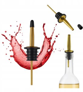 NALEWAK Do Butelek Alkoholu Wina Syropów Oleju Dozownik Lejek Barmański 3