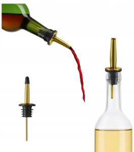 NALEWAK Do Butelek Alkoholu Wina Syropów Oleju Dozownik Lejek Barmański 4