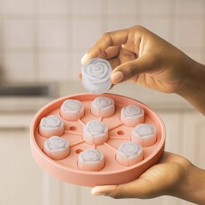 4x FORMA SILIKONOWA DO KOSTEK LODU RÓŻA Foremki Na Lód Czekoladki 3D 13