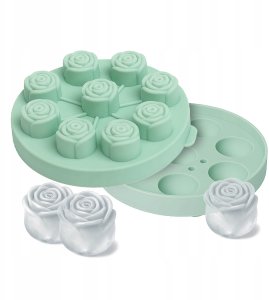 4x FORMA SILIKONOWA DO KOSTEK LODU RÓŻA Foremki Na Lód Czekoladki 3D 5