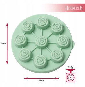 4x FORMA SILIKONOWA DO KOSTEK LODU RÓŻA Foremki Na Lód Czekoladki 3D 7