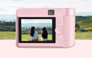 Aparat 5mp Natychmiastowy Wydruk Zink Bluetooth Led Lcd 2,8 Wkłady / Hanin Z1 / Różowy 5