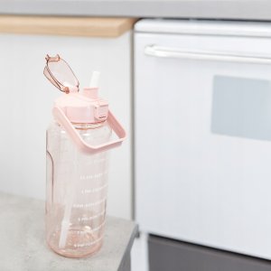 2x Motywacyjny Bidon Butelka 2L z Podziałką na Wodę Sport Siłownia Fitness 10