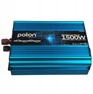 Przetwornica samochodowa 24V/230V 1500W czysty sinus, pilot, LCD 2