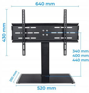 Uchwyt do telewizora 32"-60", stojący, do 40kg, VESA, regulacja 4