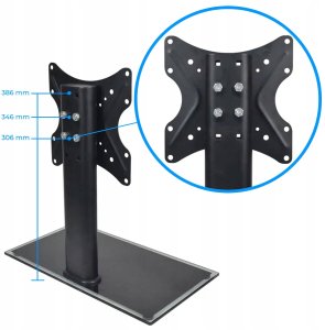Uchwyt do telewizora 14"-42", stalowa noga, do 29kg, VESA, regulacja 3