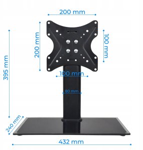 Uchwyt do telewizora 14"-42", stalowa noga, do 29kg, VESA, regulacja 4