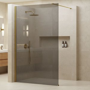 Kabina prysznicowa Walk-In Rea Flexi Grey / Gold 140 5