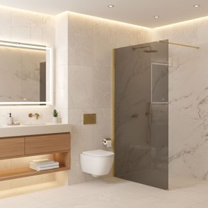 Kabina prysznicowa Walk-In Rea Flexi Grey / Gold 100 5