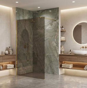 Kabina prysznicowa Walk-In Rea Flexi Brown / Gold 120 6