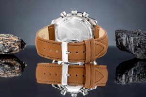 Zegarek Męski Giewont Chronograph Sapphire Brązowo Czarny GW8720-A1 6
