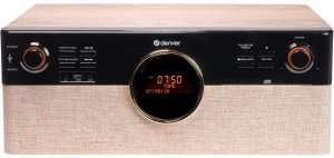 Wieża Denver Miniwieża Denver MRD-180 z gramofonem i radio DAB+/FM drewniana 2