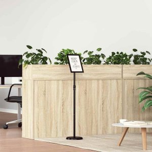 vidaXL Stoiska na targi Czarny 25 x 25 x 125 cm Aluminium 4