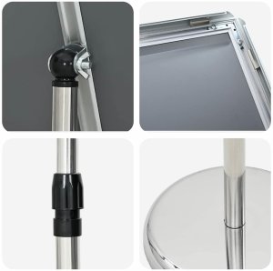 vidaXL Stoiska na targi Srebrny 25 x 25 x 125 cm Aluminium 10