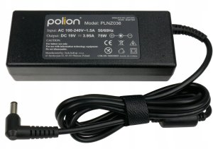 Zasilacz do laptopa Polion 75 W, 2.5 mm, 3.95 A, 19 V 2