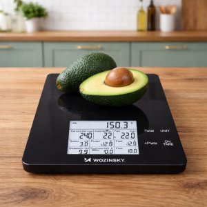 Waga kuchenna Wozinsky Waga kuchenna Wozinsky WIK-10 inteligentna z wyświetlaczem cyfrowym Bluetooth aplikacja - czarna 7