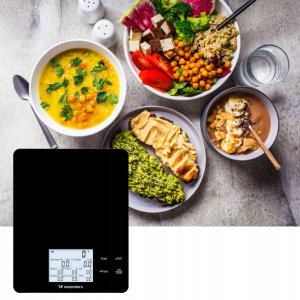 Waga kuchenna Wozinsky Waga kuchenna Wozinsky WIK-10 inteligentna z wyświetlaczem cyfrowym Bluetooth aplikacja - czarna 8