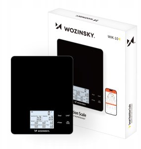 Waga kuchenna Wozinsky Waga kuchenna Wozinsky WIK-10 inteligentna z wyświetlaczem cyfrowym Bluetooth aplikacja - czarna 9
