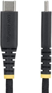 Kabel USB StarTech STARTECH.COM 30cm USB-C kabel do ładowania 60W 3A PD pleciona powłoka nylonowo-TPE wytrzymały USBC laptop-telefon kabel do ładowania USB 2.0 2