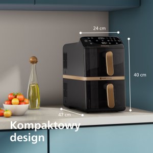 Frytkownica beztłuszczowa Philips Ovi Dual Basket NA462/70 16