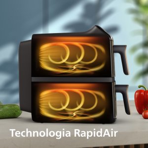 Frytkownica beztłuszczowa Philips Ovi Dual Basket NA462/70 17