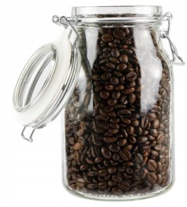 SZKLANY SŁOIK HERMETYCZNY Z POKRYWĄ SZKLANĄ 1,1L 6