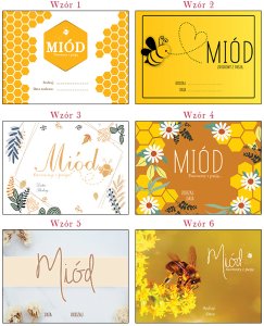 10X Etykiety do miodu naklejki na MIÓD SŁOIKI 2