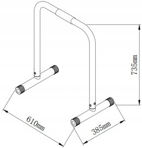 Poręcze pionowe do pompek szwedzkich DIP 4