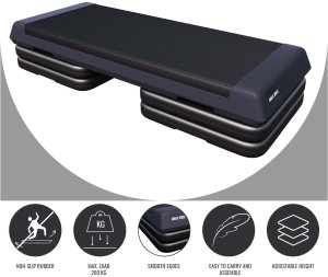 Gorilla Sports Stepper do ćwiczeń z regulacją wysokości 10-20 cm 4