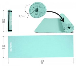 Gorilla Sports Mata do ćwiczeń, jogi, pilatesu 180 x 60 x 0,5 cm 4