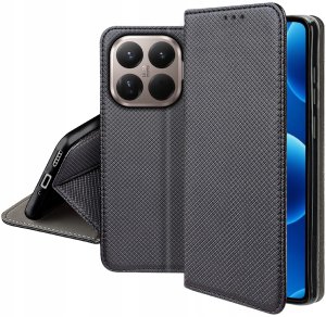 Etui MAGNET do Xiaomi 15T Pro 5G Zamykane Czarne Futerał + Szkło 9H 5