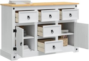 vidaXL Skrzynie do przechowywania z szufladą Biały 112 x 40 x 75 cm 3