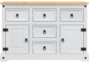 vidaXL Skrzynie do przechowywania z szufladą Biały 112 x 40 x 75 cm 4