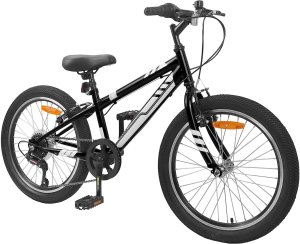 vidaXL Rower Górski 20 Cali 6-Speed dla 5-8 latków Czarny 2